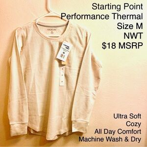 5/$15💥 Performance Thermal Top Sweater Pullover Waffle Fall Winter Layer Tee ❄️